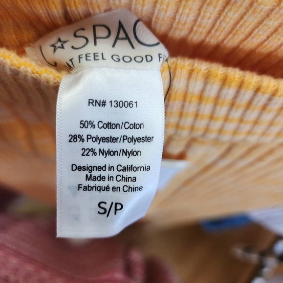 NWT L'SPACE Sammy Pants in Apricot  Ribbed Knit Straight Leg High Waist SZ SMALL - Picture 7 of 7